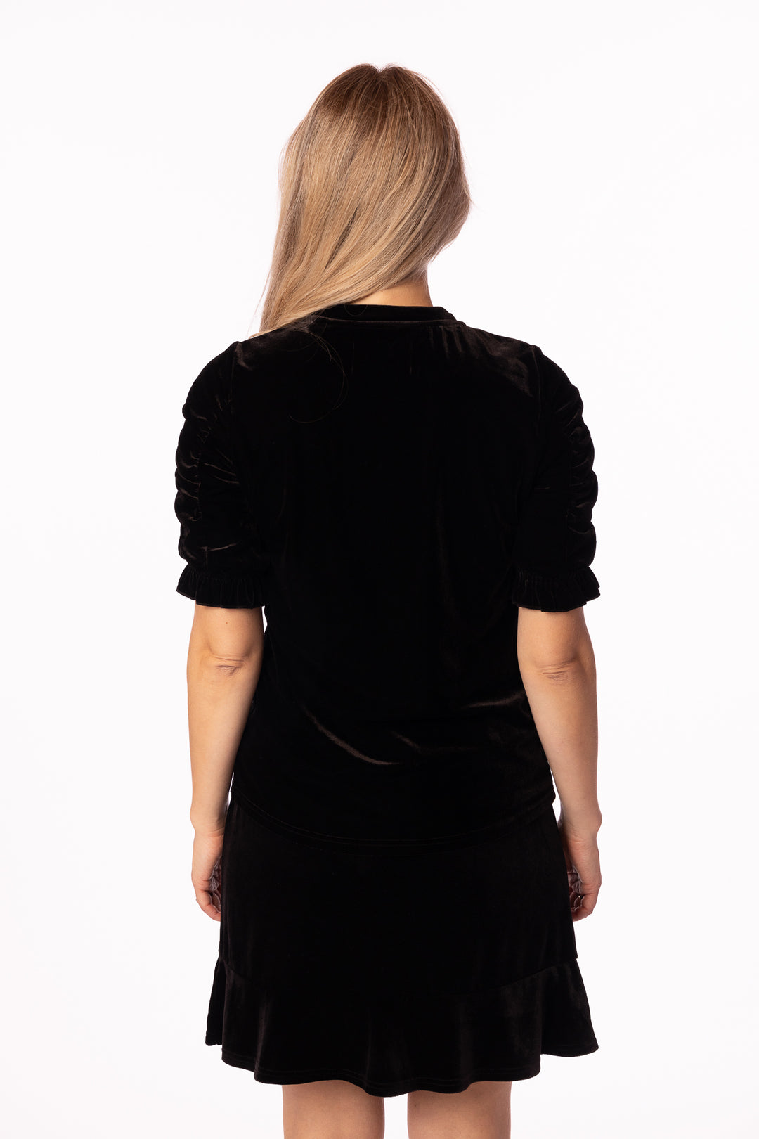 Emily Velour Top- Black