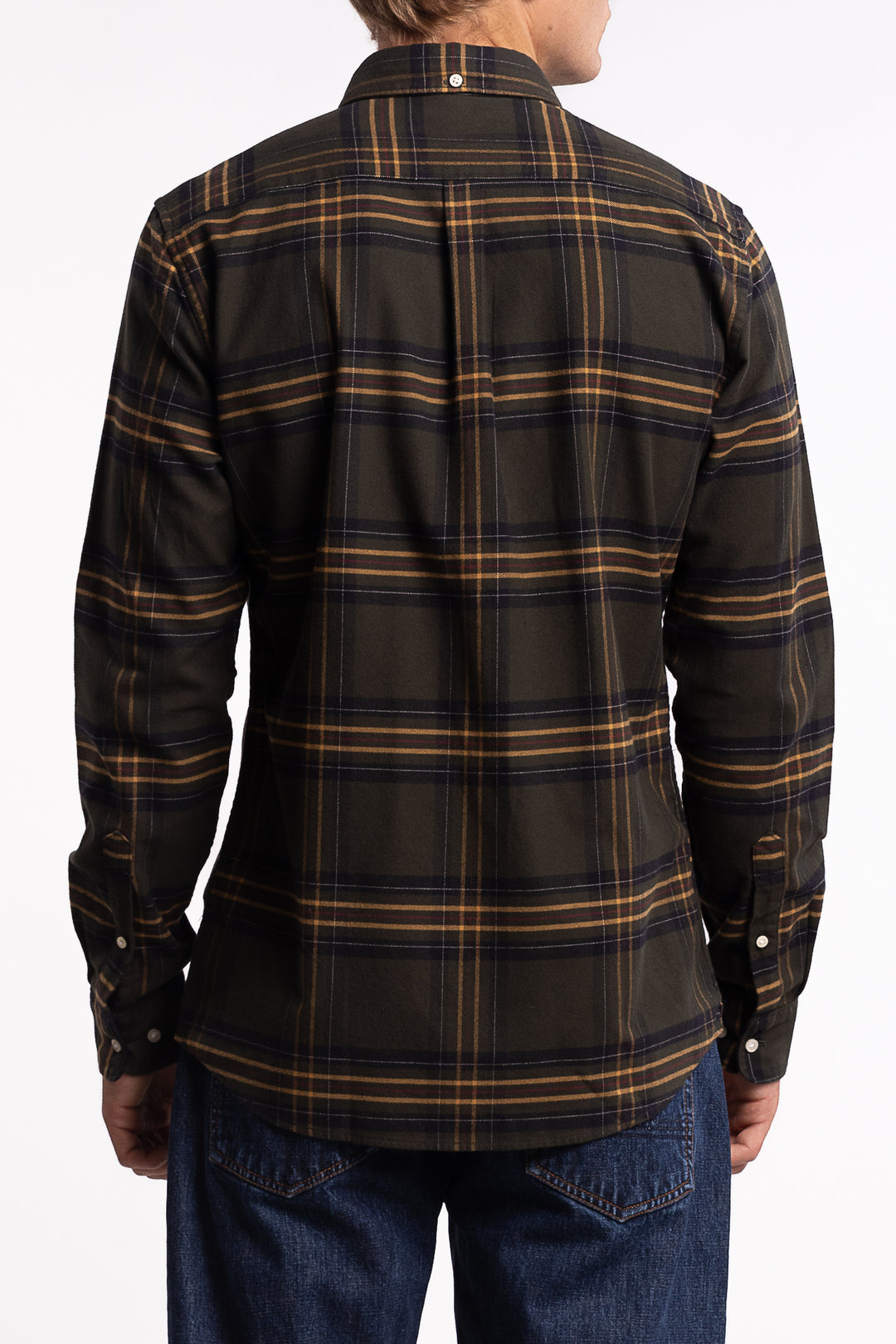 Portdown Tailored Checked Shirt Olive