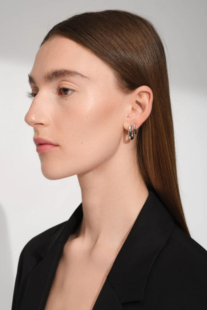 Frame Hoops Small Silver