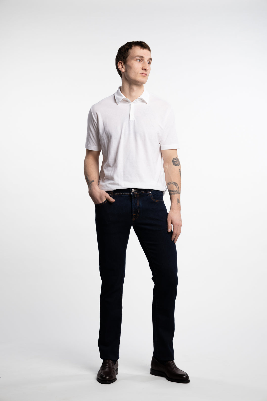 Nick Slim Fit Stretch Denim Tencel Jeans Dark Blue