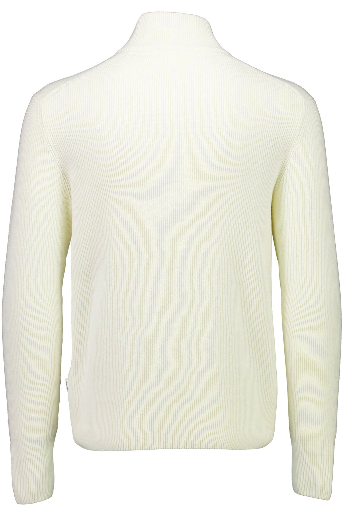 Knitted Zip Cardigan Pearl White - packshot bakfra