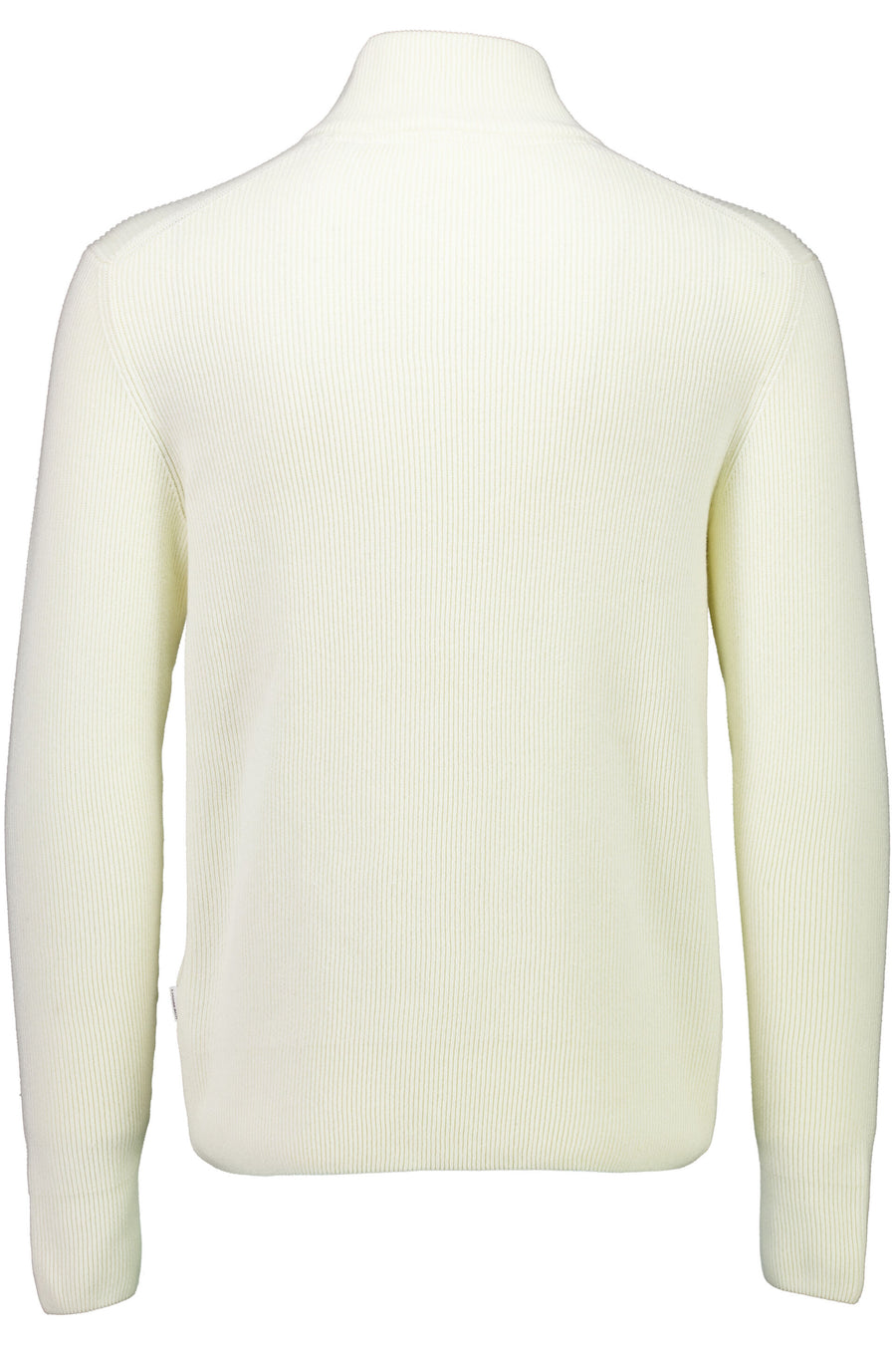 Knitted Zip Cardigan Pearl White - packshot bakfra