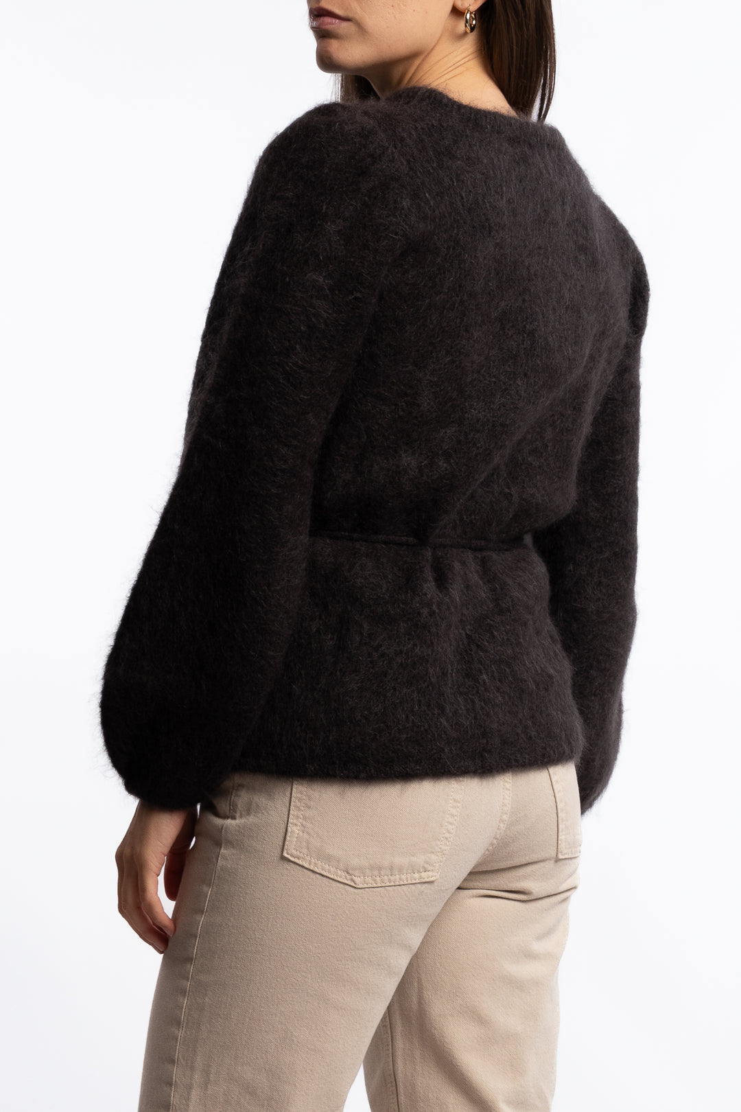 Fredrikke Chunky Cardigan- Dark Brown