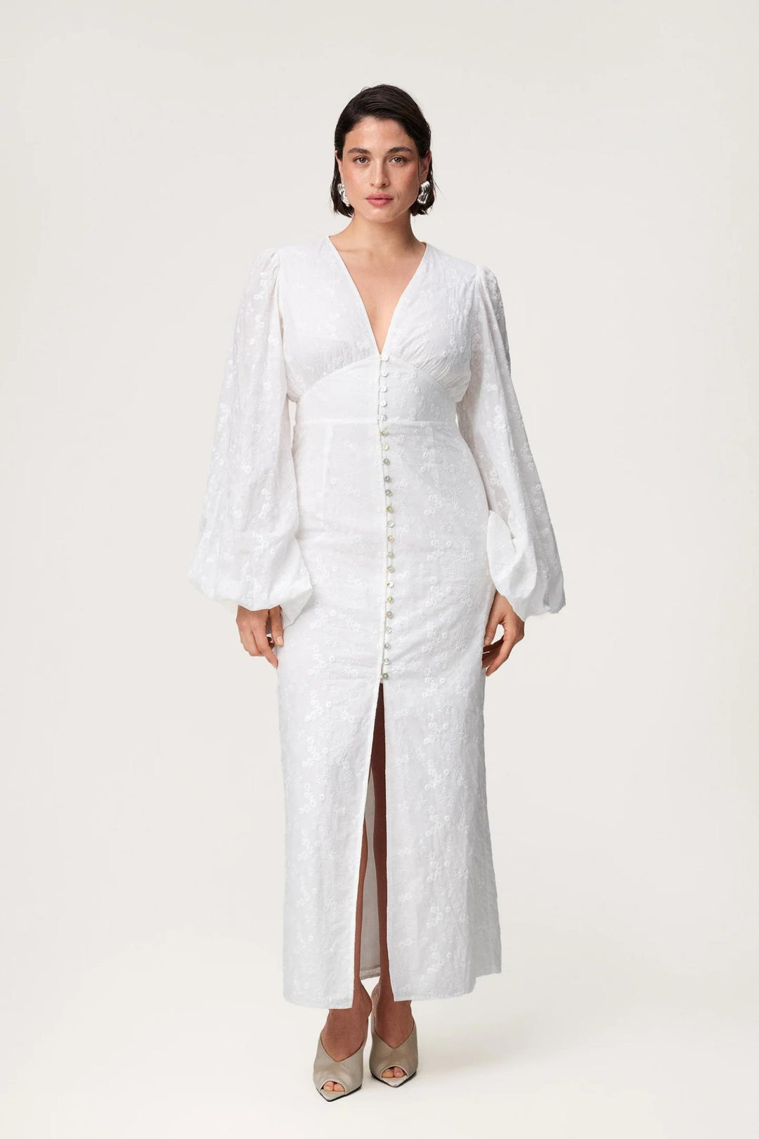 Positano dress- White Embroidery