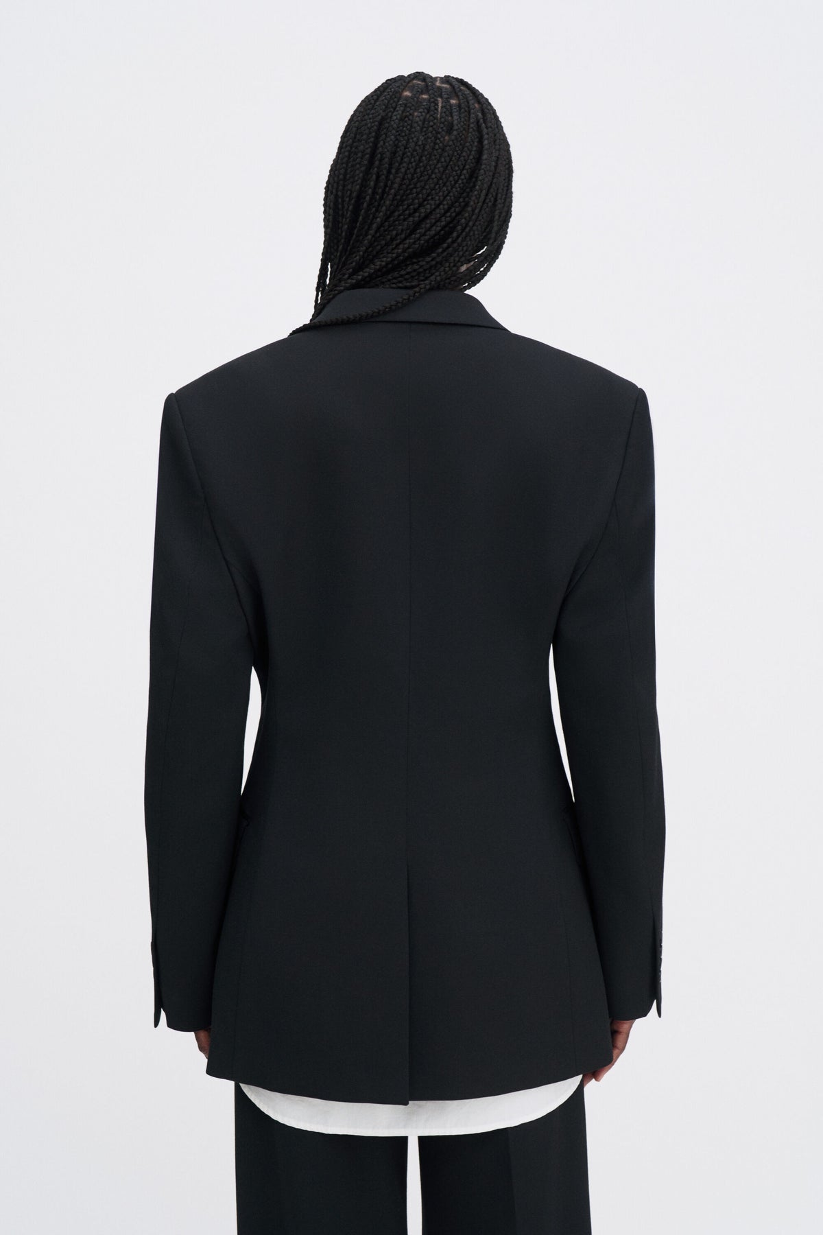 Hourglass Blazer Anthracite Pinstripe