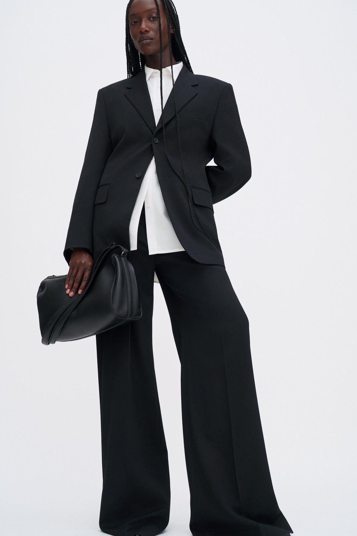 Hourglass Blazer Anthracite Pinstripe
