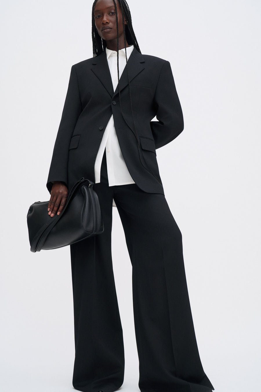 Hourglass Blazer Anthracite Pinstripe