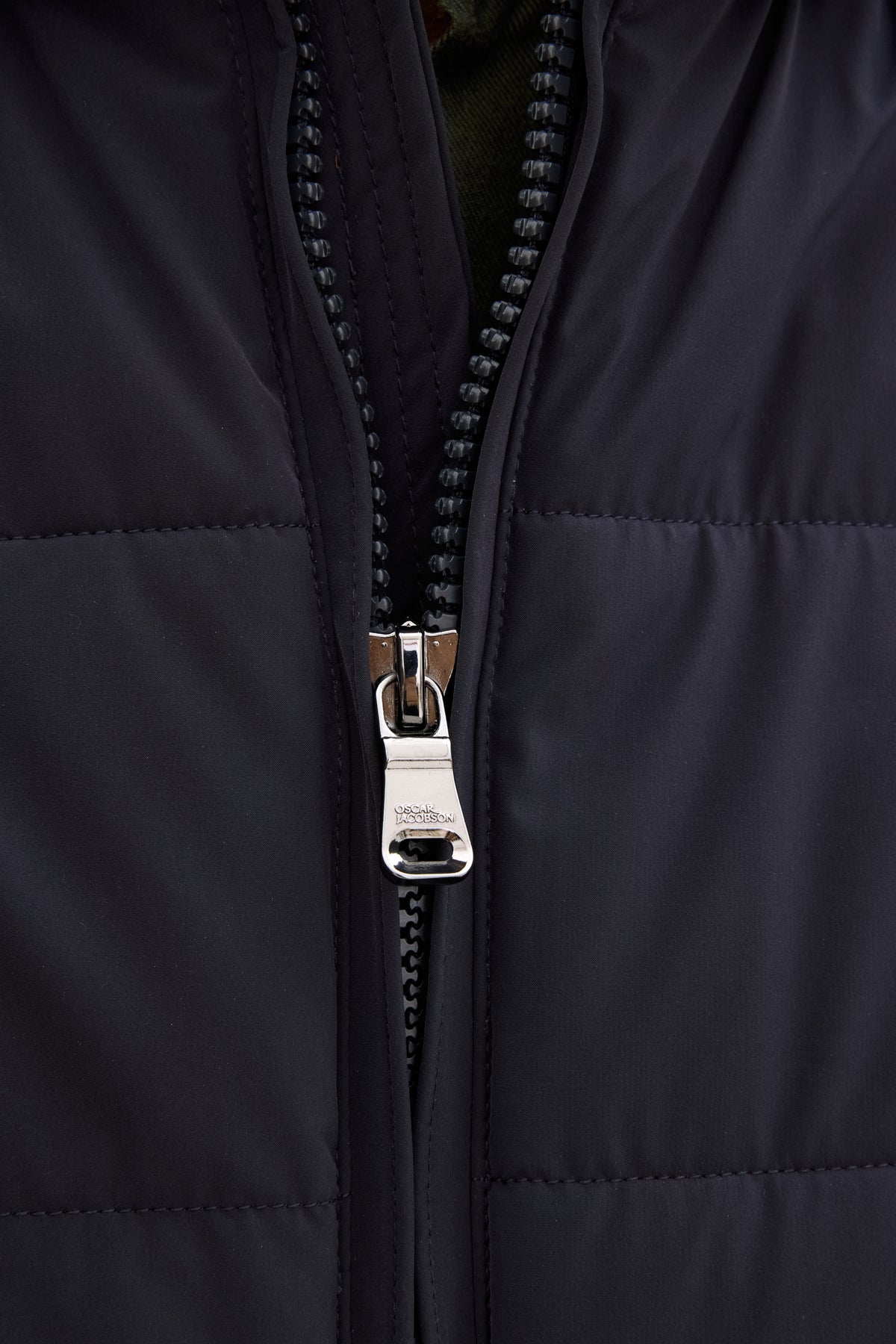 Hooded Puffer Jacket Navy - Oscar Jacobson