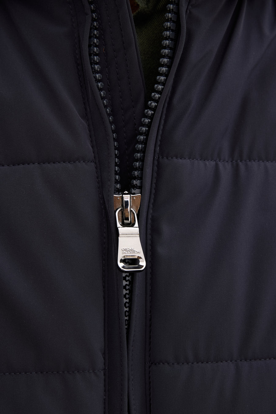 Hooded Puffer Jacket Navy - Oscar Jacobson