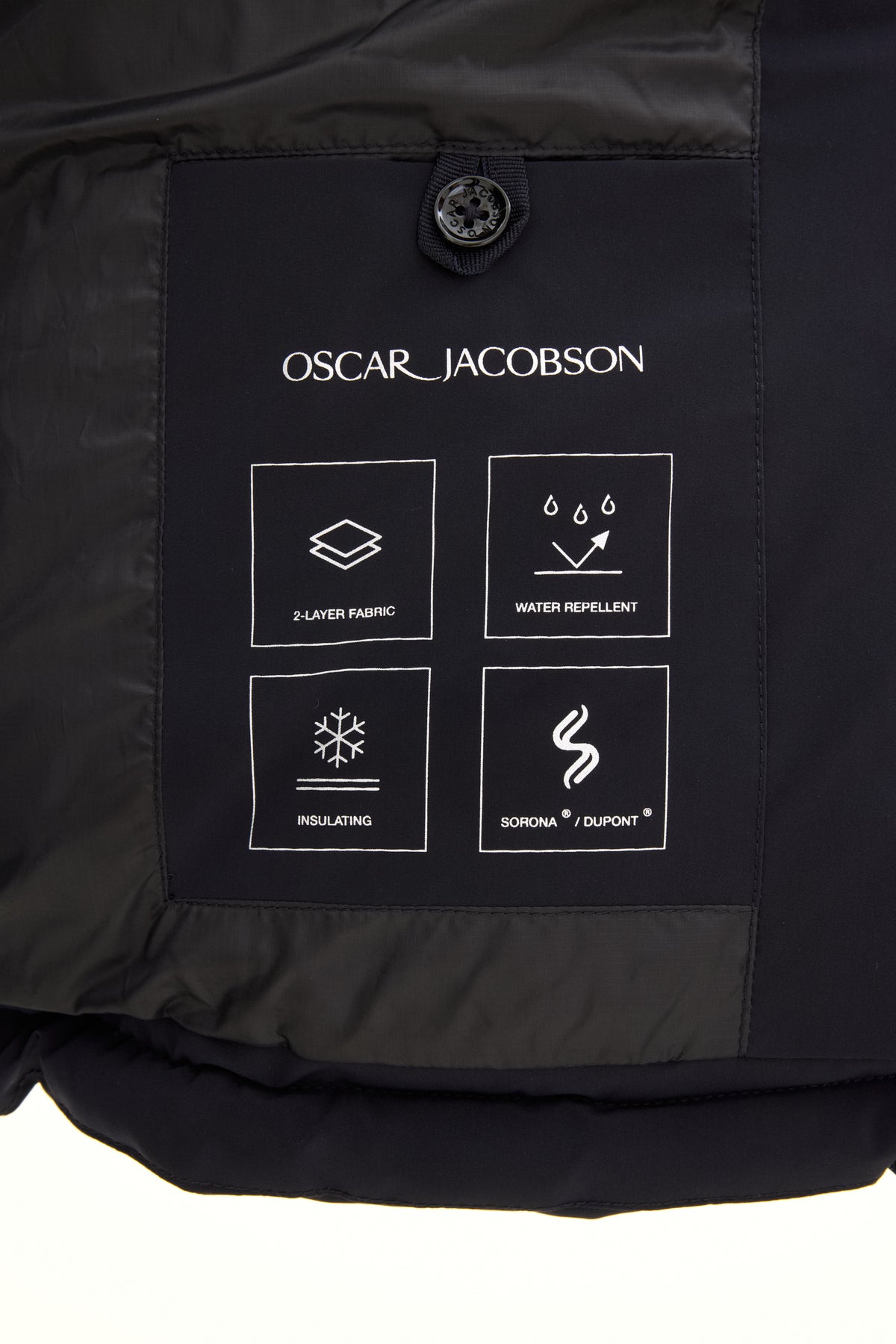 Hooded Puffer Jacket Navy - Oscar Jacobson
