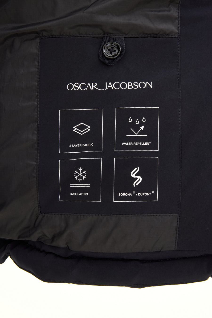 Hooded Puffer Jacket Navy - Oscar Jacobson