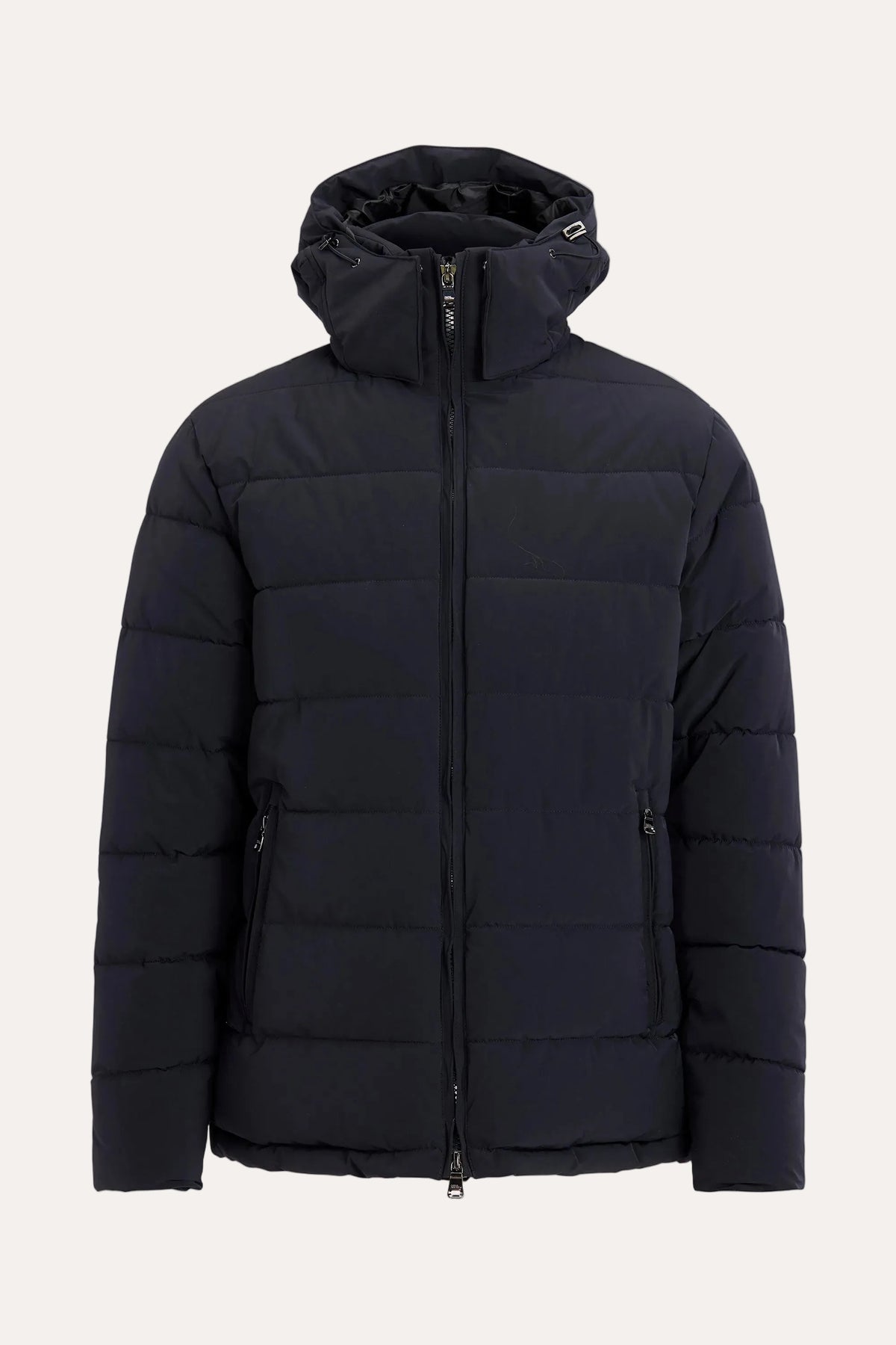 Hooded Puffer Jacket Navy - Oscar Jacobson