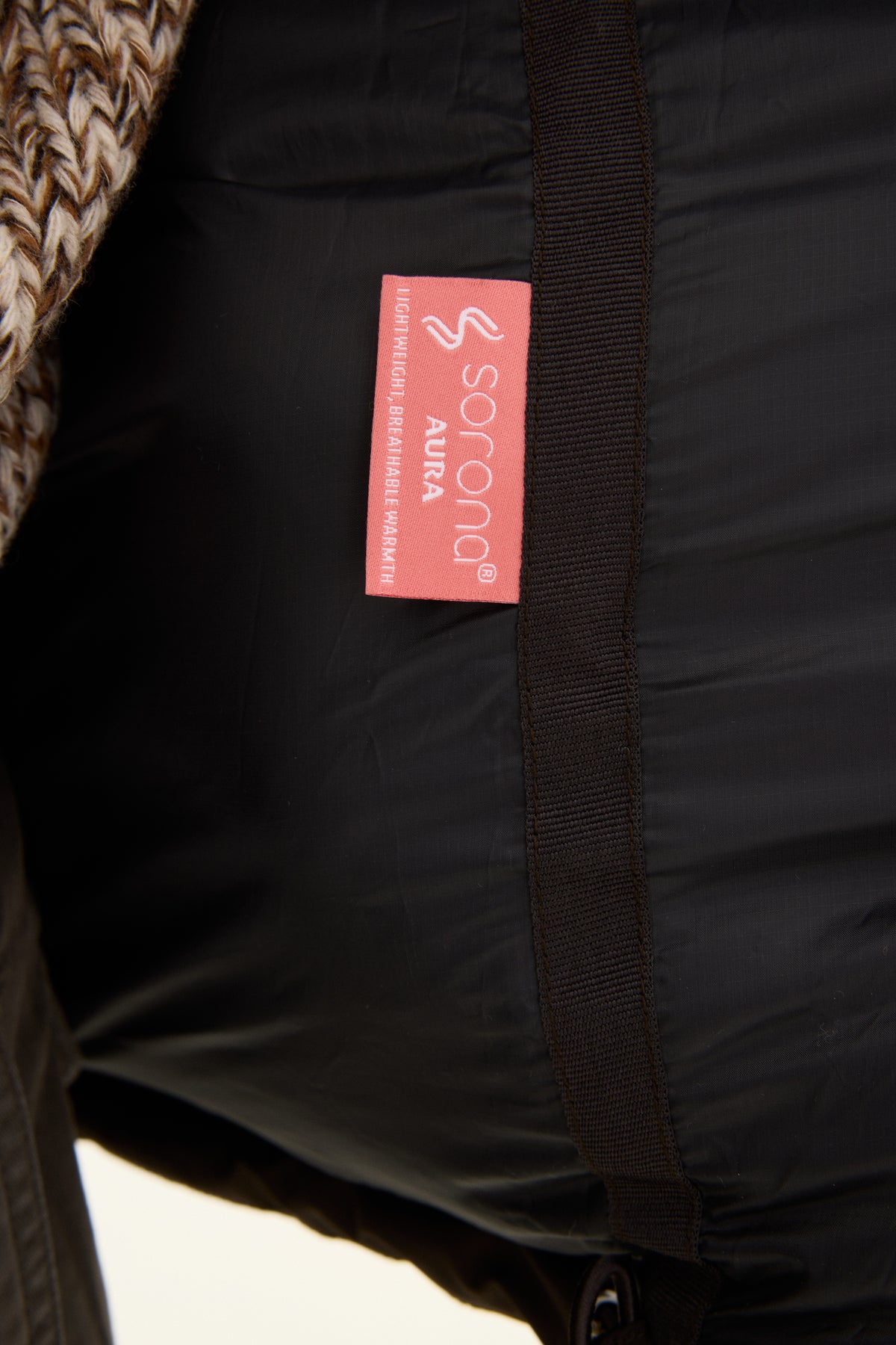 Hooded Puffer Jacket Terra Brown - detaljbilde