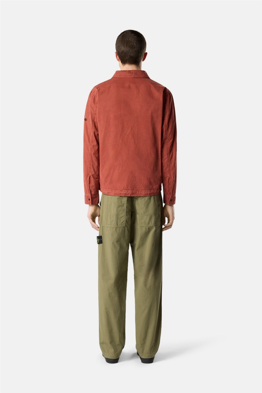 3100008 Relaxed-fit Chino Trousers With Pockets Military Green