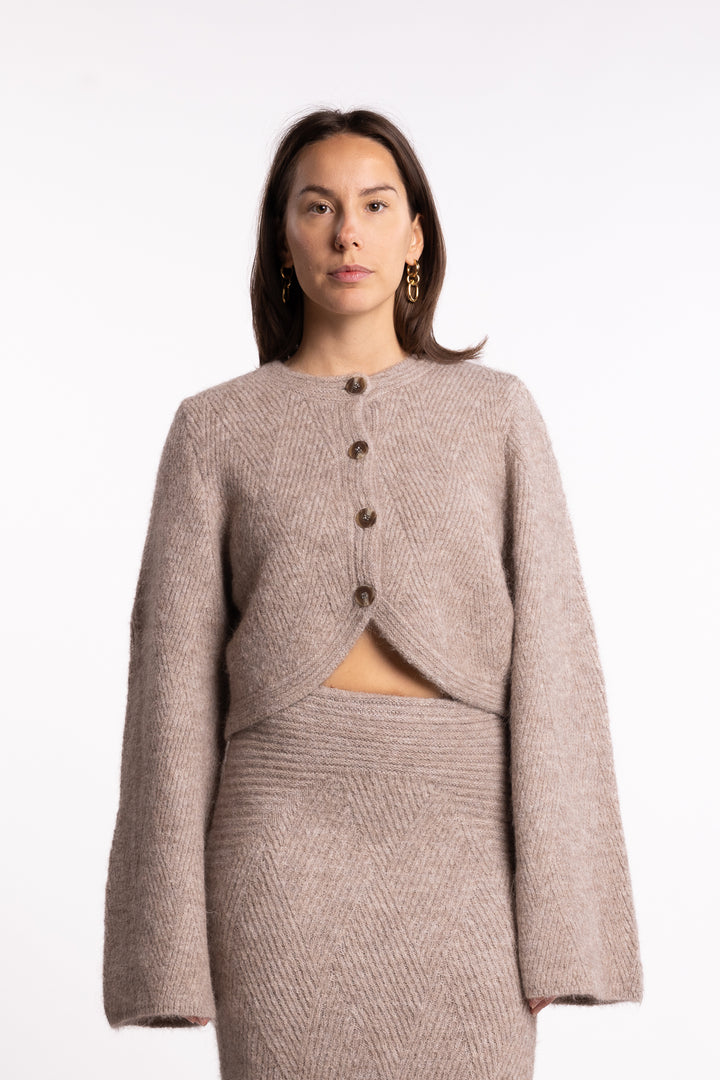 Cessole Cardigan- Greige