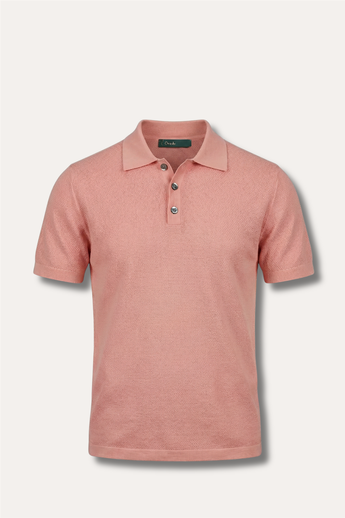 Structured Cotton Polo Pink