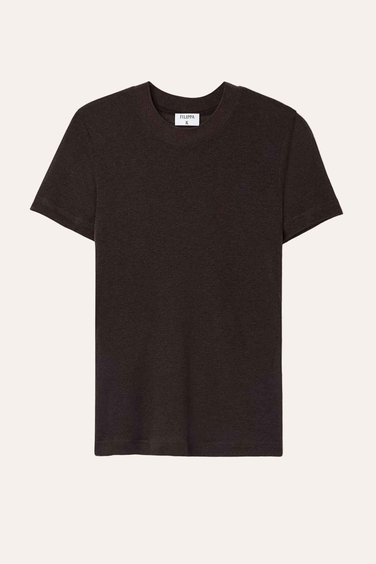 Lyocell Cashmere Tee Brown – packshot