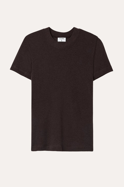 Lyocell Cashmere Tee Brown – packshot