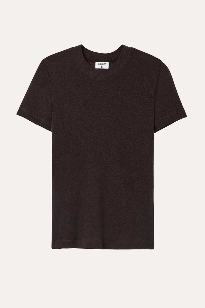 Lyocell Cashmere Tee Brown – packshot