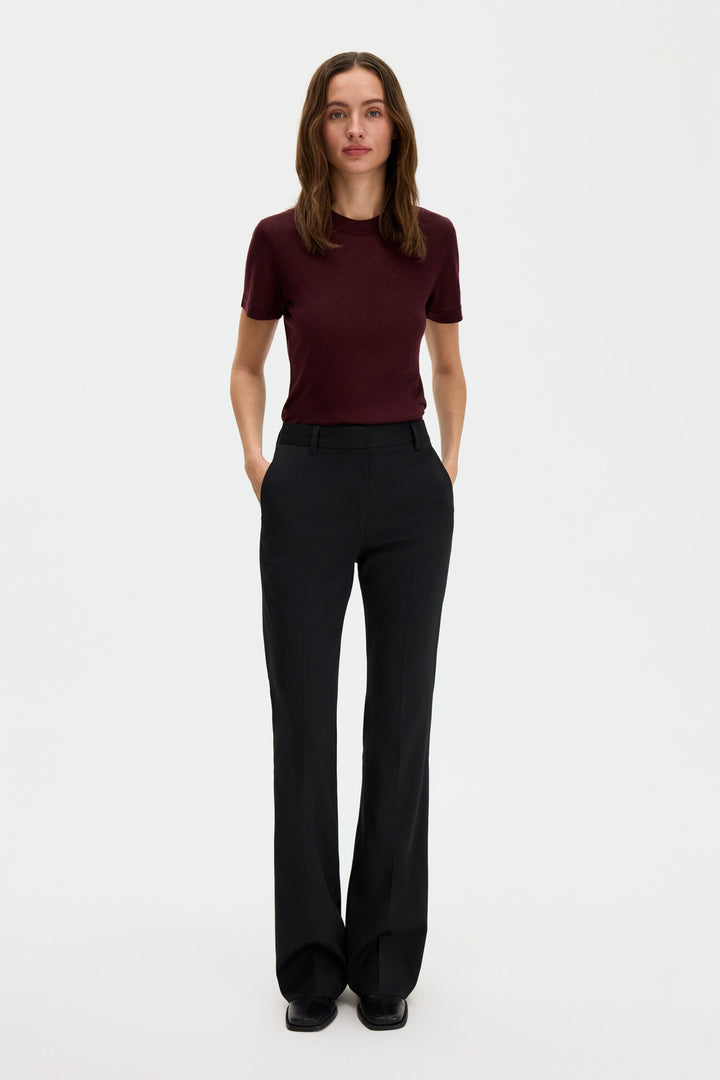 Lyocell Cashmere Tee Dark Burgundy