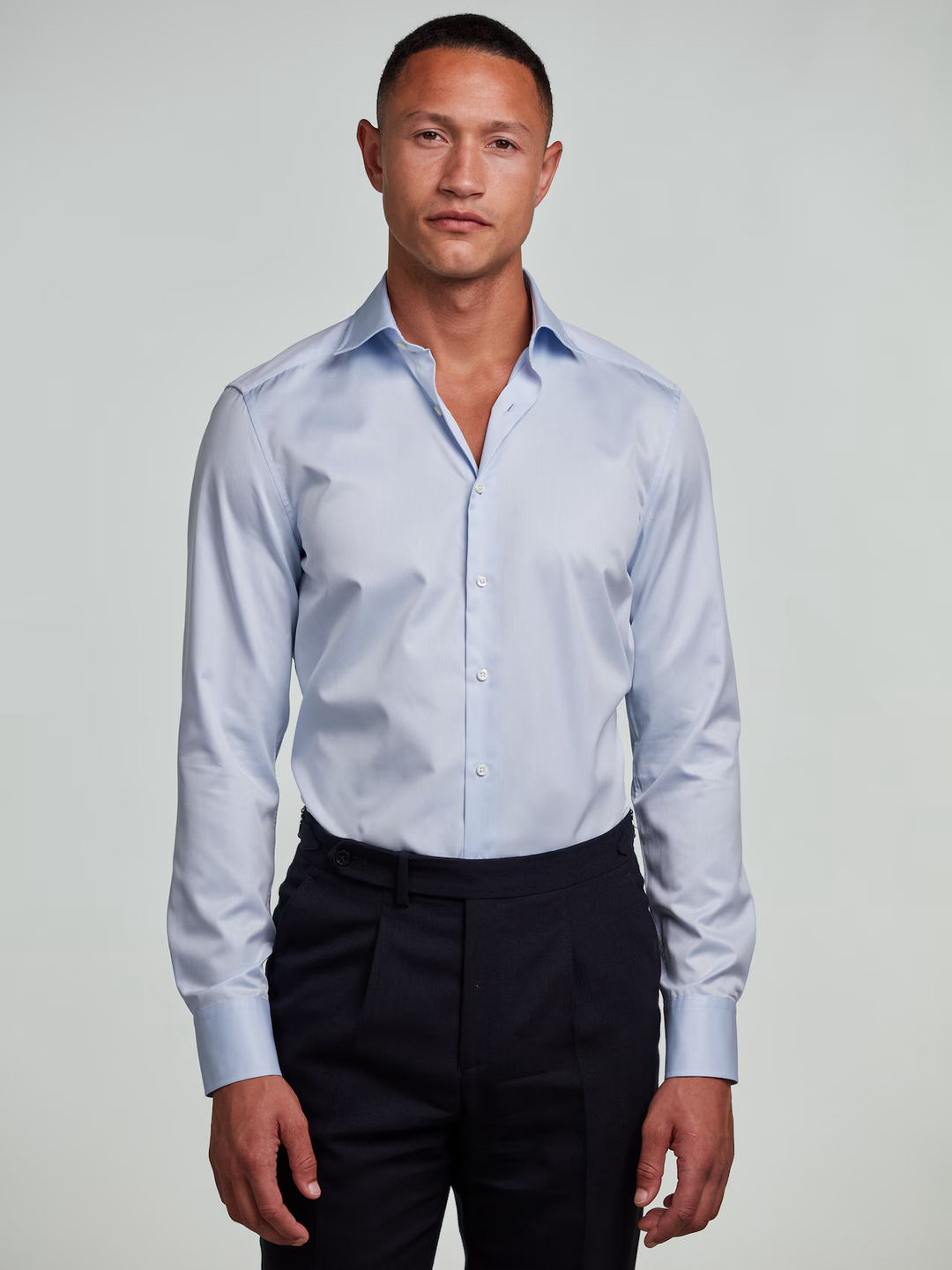 Slimline Twill Shirt Light Blue