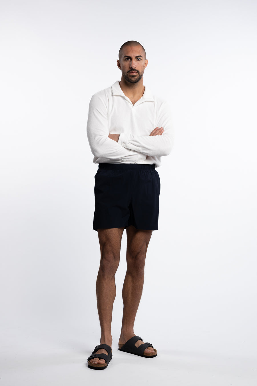 Medium Drawstring Swim Shorts Dark Sapphire