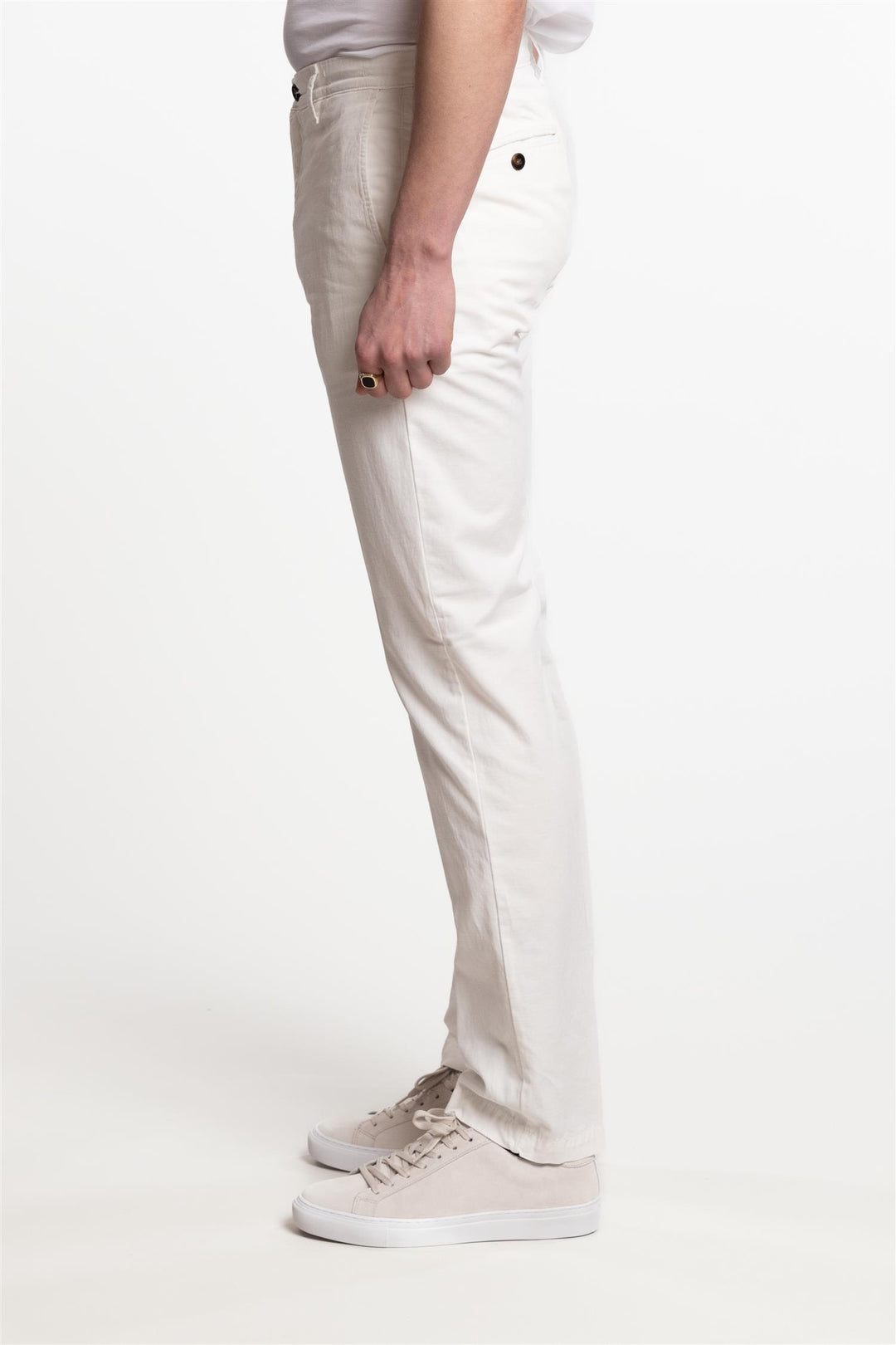Cagliari Cotton/Stretch Pant White