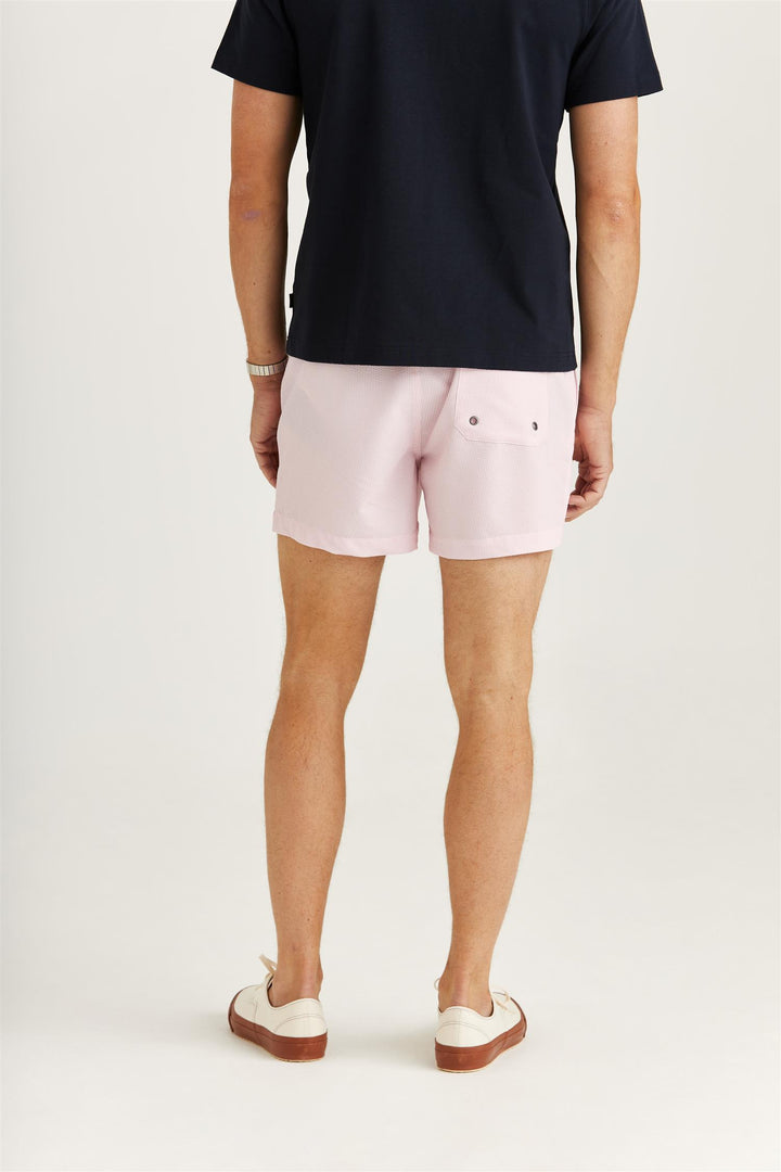 Morris Seersucker Bathing Trunks Lt Pink