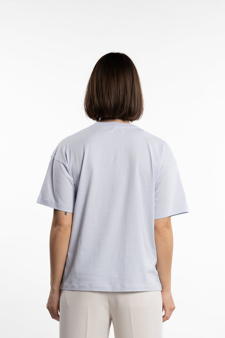 Loose Fit Tee- Ice Blue