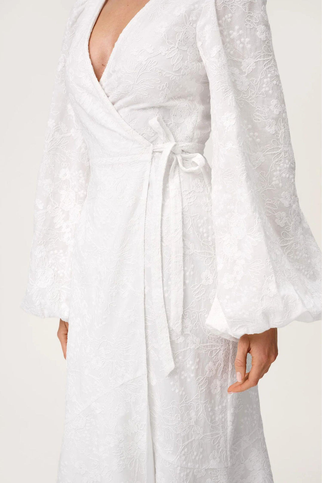 Portofino Maxi Dress- White Embroidery