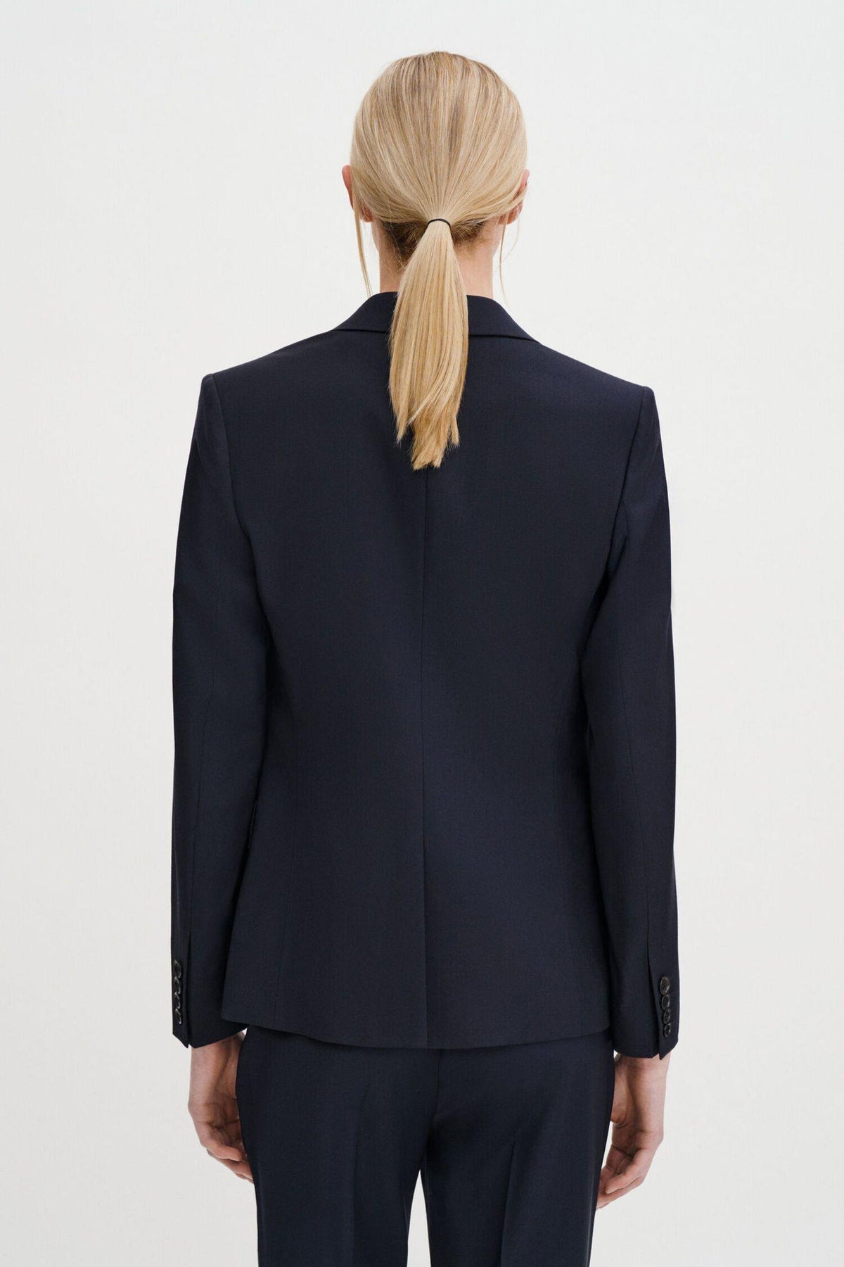 Sasha Cool Wool Blazer Dark Navy