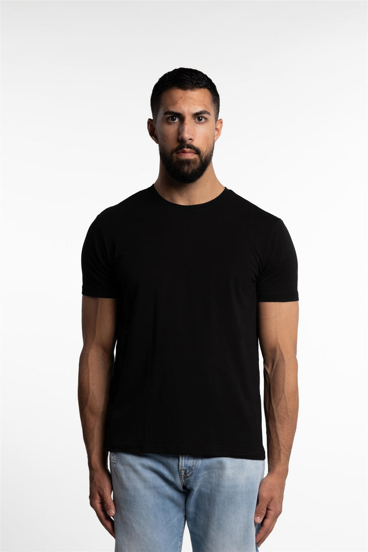 Bamboo/Cotton Crew Neck T-shirt Black