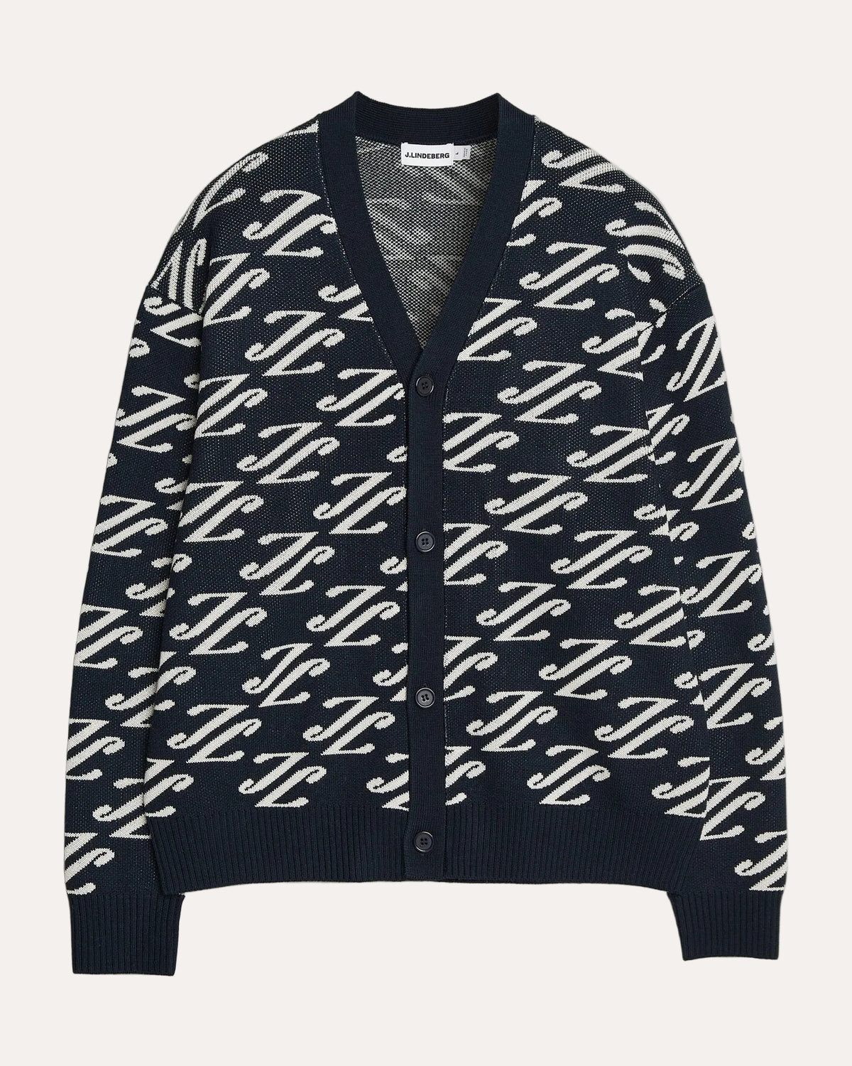 Denny Jacquard Cardigan JL Navy