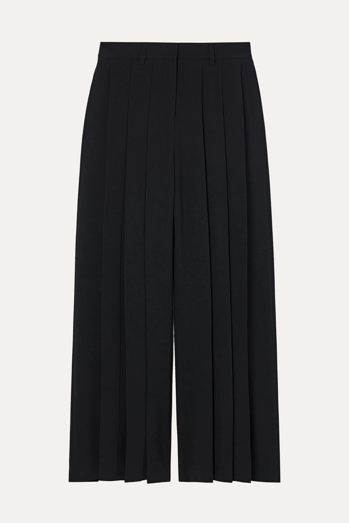 Fully Pleated Trousers Black - packshot