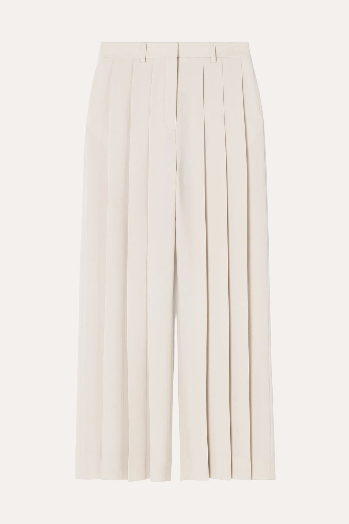 Fully Pleated Trousers Ivory - packshot