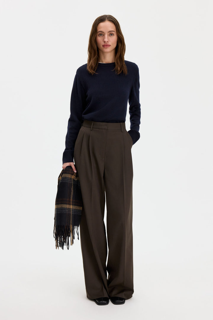 Soft Wool Crewneck Sweater Navy