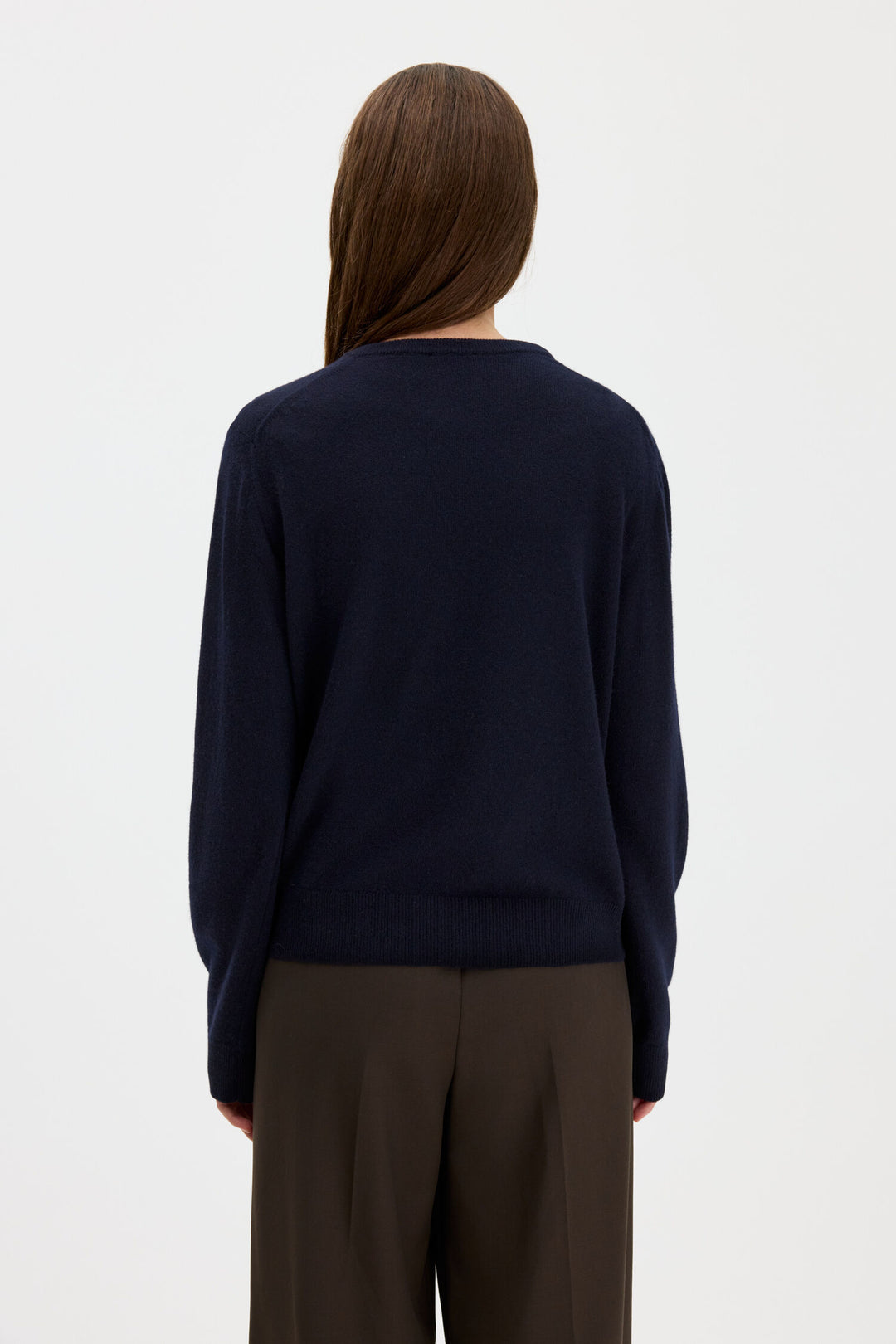 Soft Wool Crewneck Sweater Navy