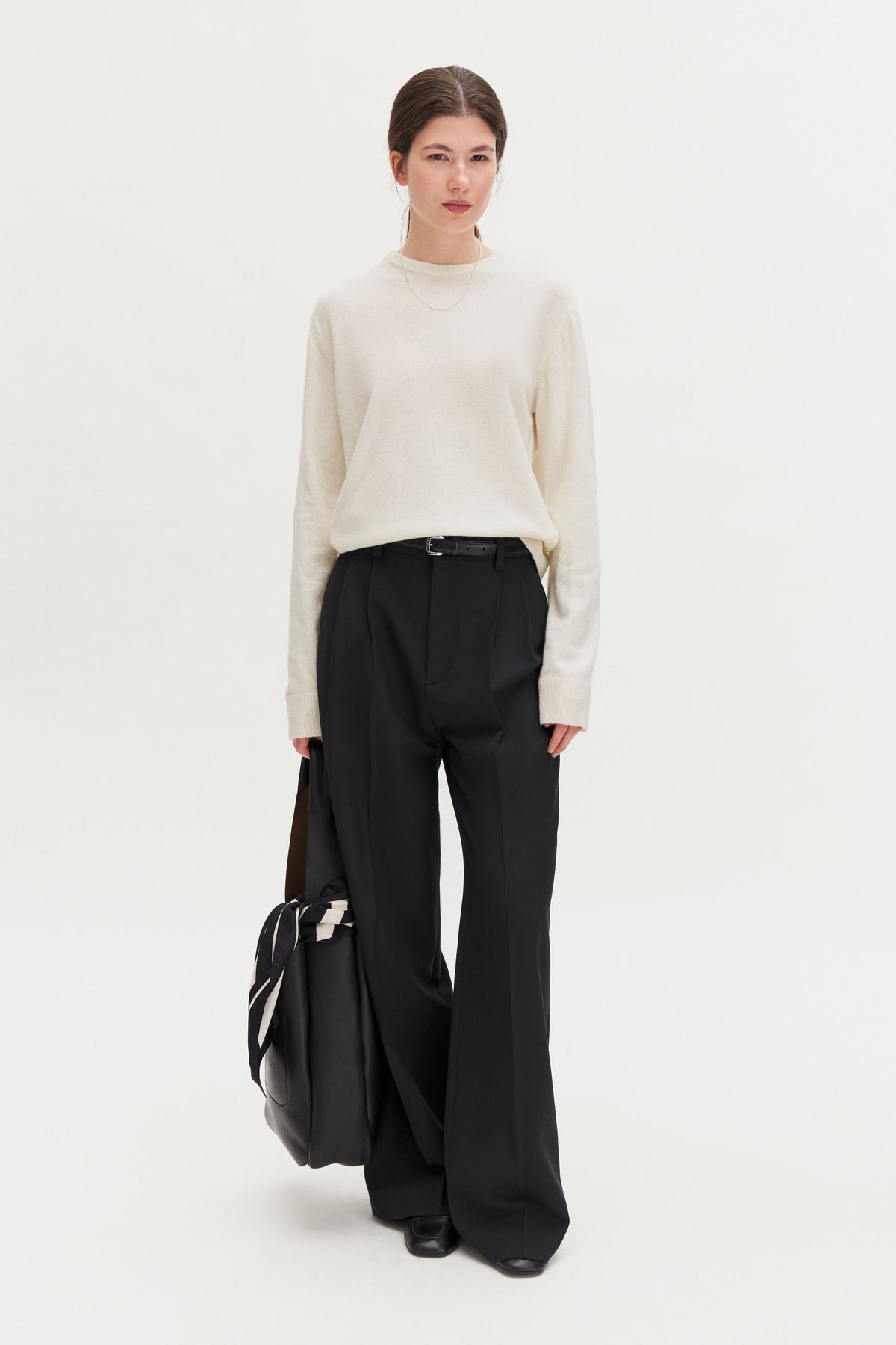 Soft Wool Crewneck Sweater Off-White
