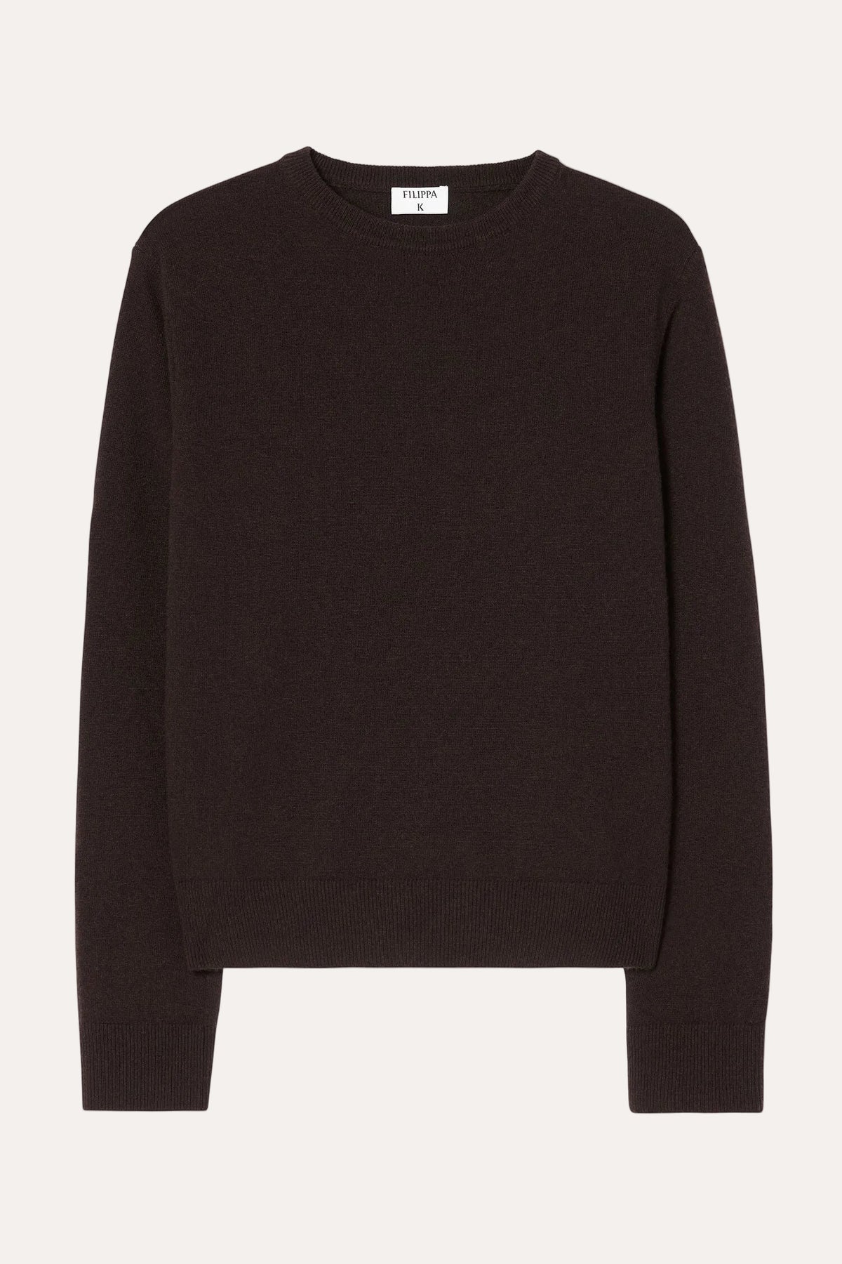 Soft Wool Crewneck Sweater Dark Chocolate