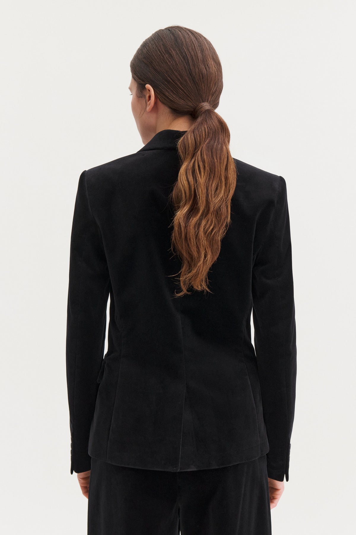 Sasha Velvet Blazer - Black