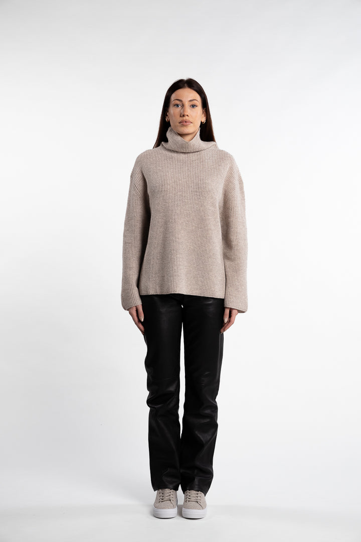 Sazlata Turtleneck 15353- Khaki Mel.