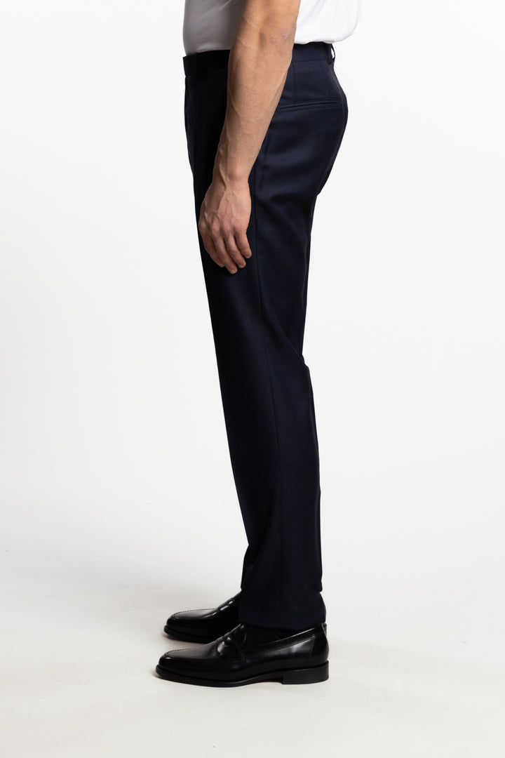 Palermo Slim Fit Trousers Dark Blue Melange