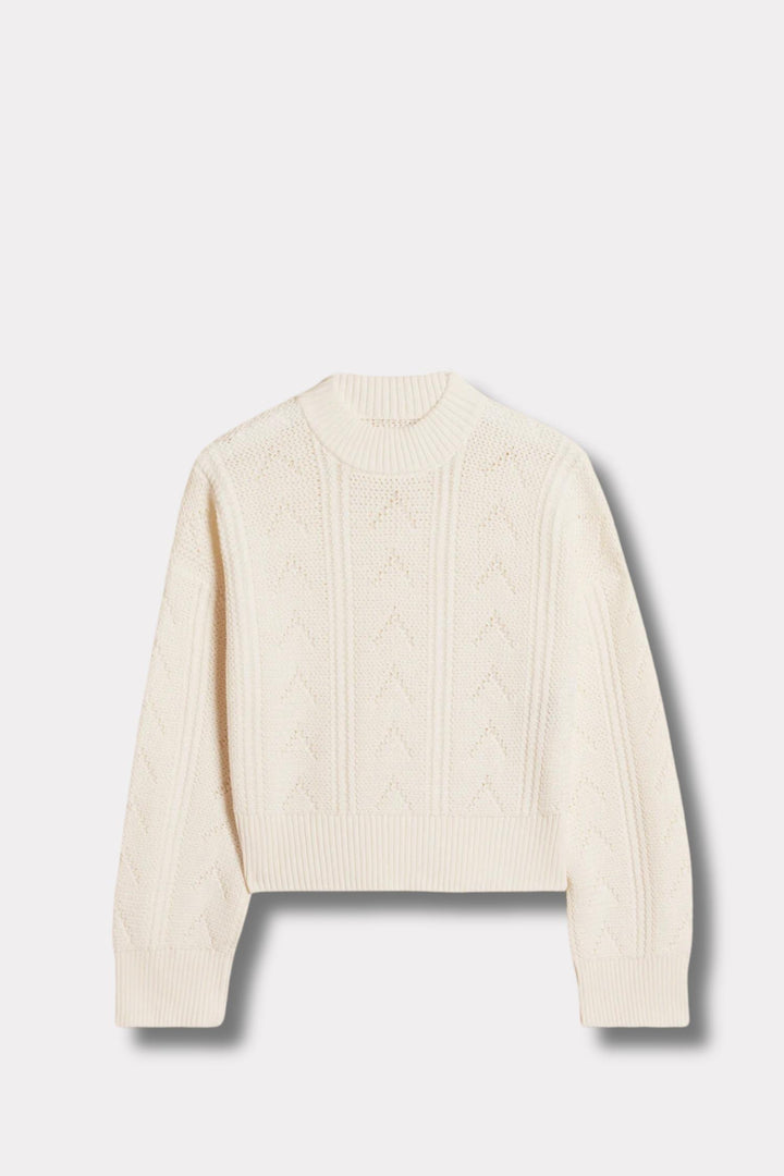 Serena Knit Sweater- White