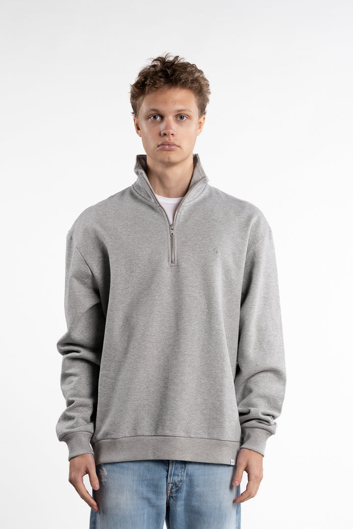 Crew Half-Zip Sweatshirt Grey Mélange