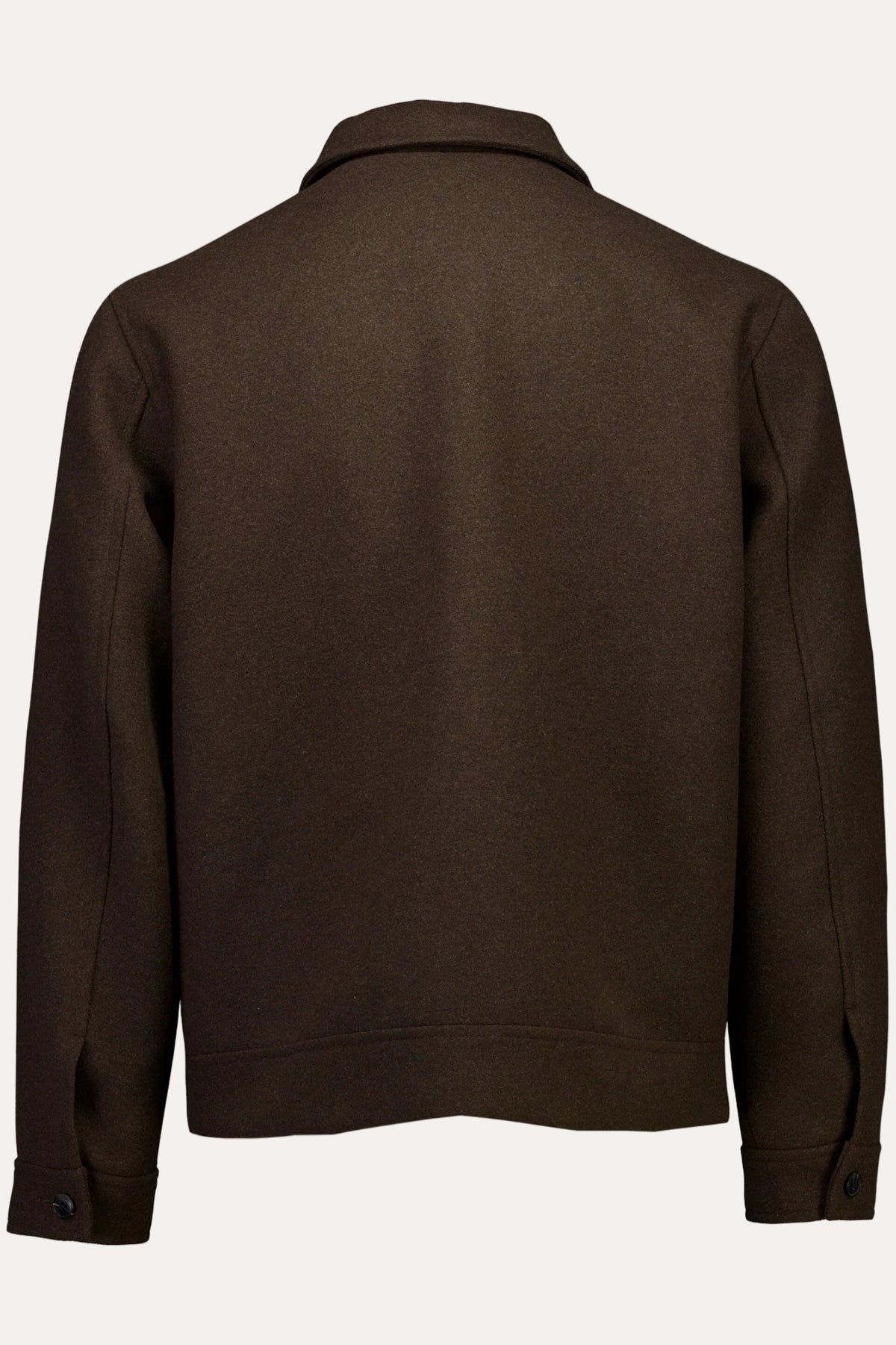 Lindbergh Wool Blend Jacket Dark Brown Melange - packshot bakfra