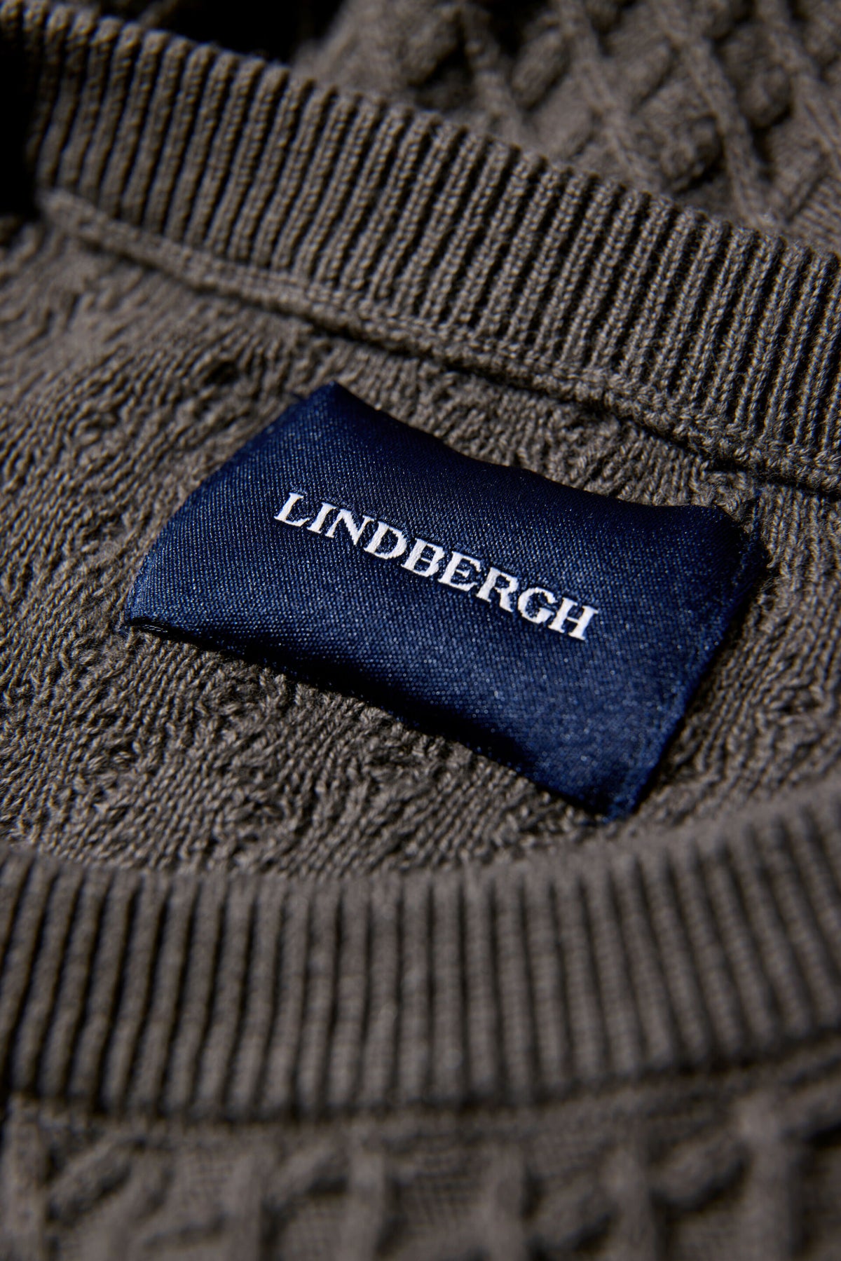 Cable Knit Jumper Dk Army
