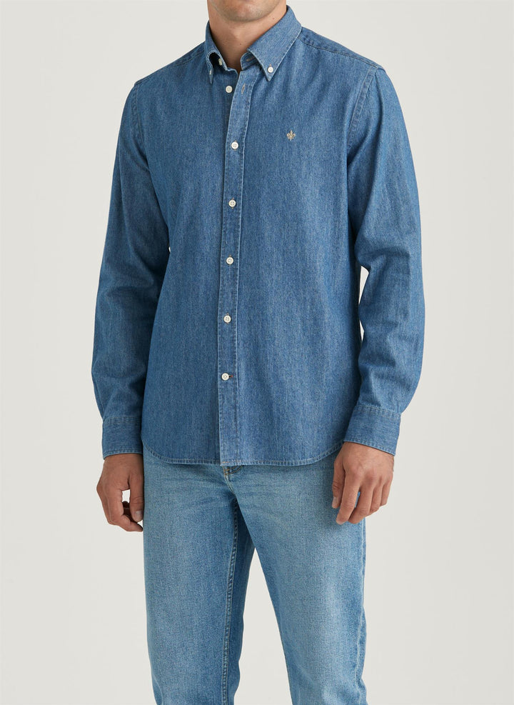 Classic Fit Denim Shirt Old Blue