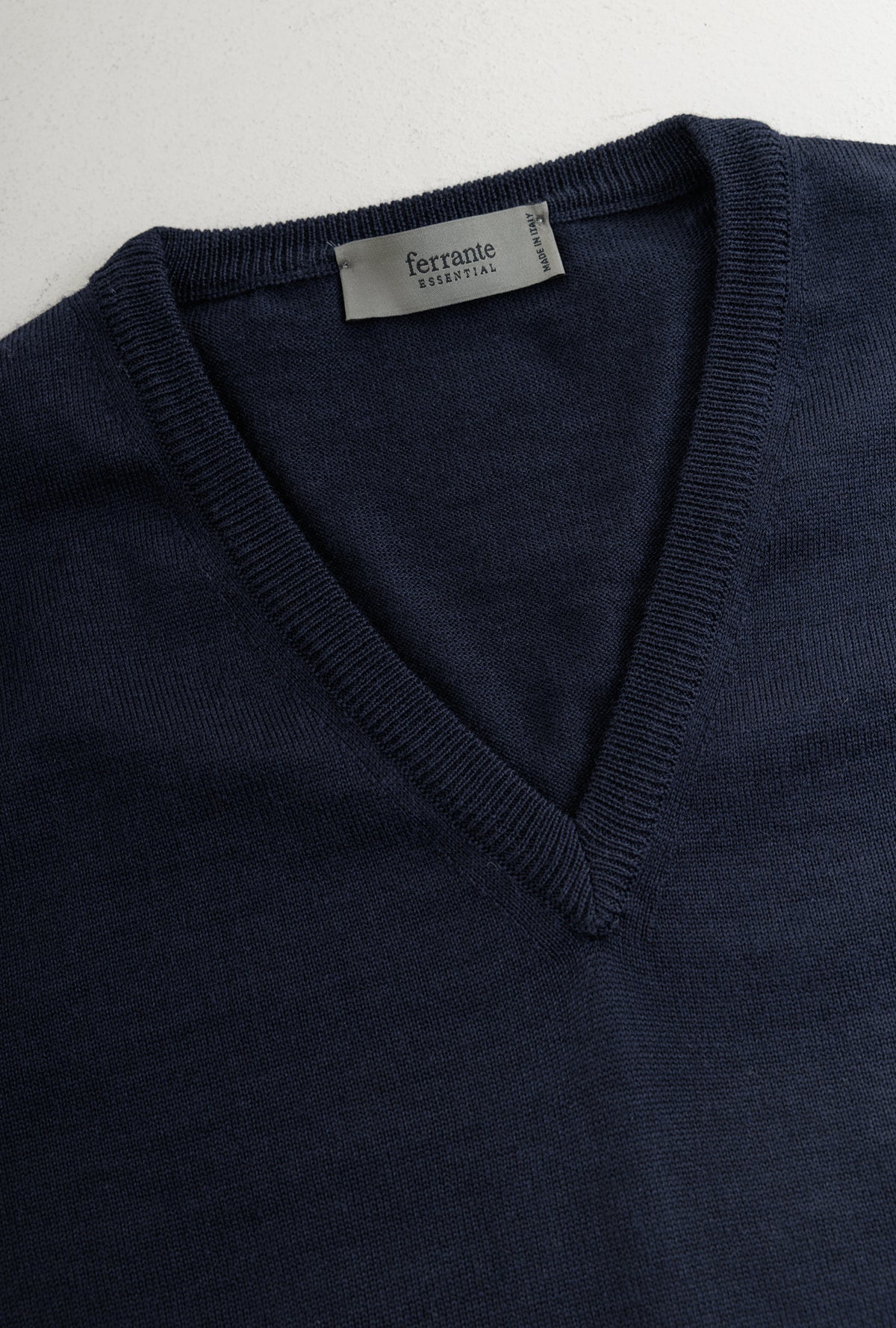 Pullover Vest Merino Wool Navy