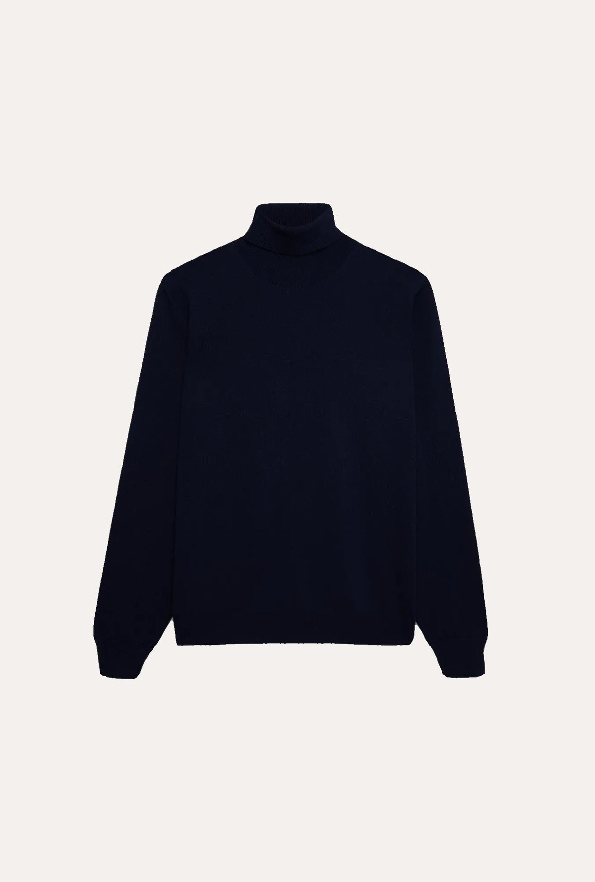 Merino Wool Turtleneck Navy – frontvisning