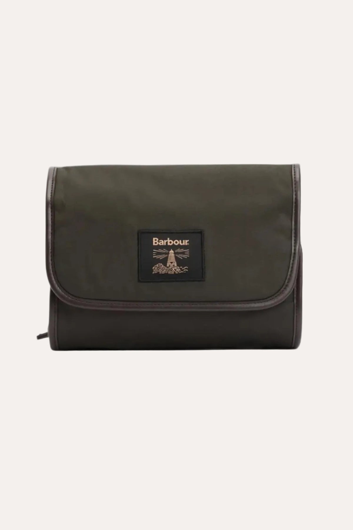 Wax Hanging Washbag Olive/Beacon